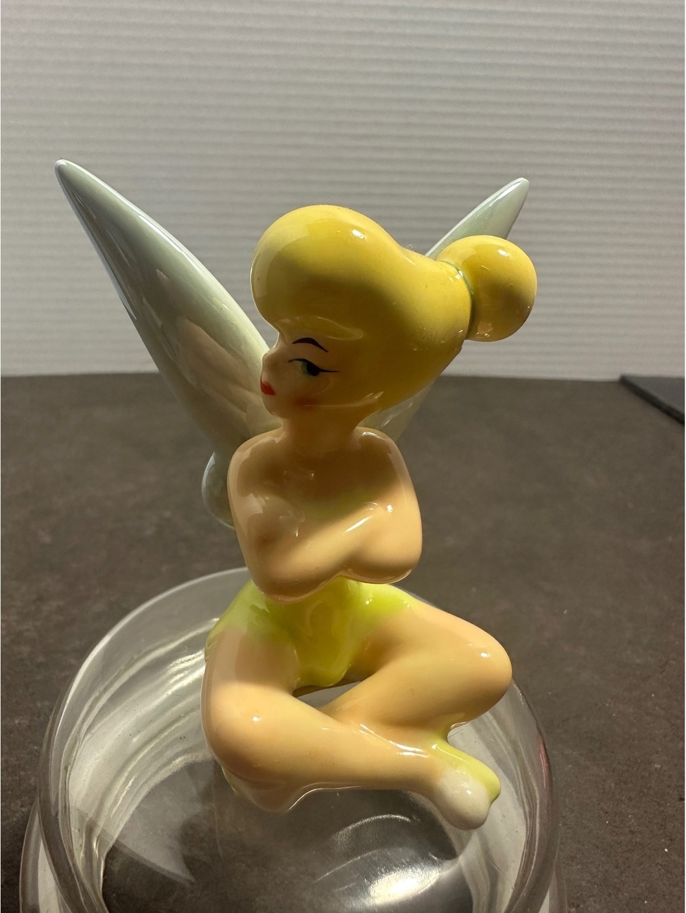 Disney Tinker Bell Ceramic Figurine Theme Park Merchandise 4” Fairy